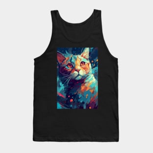 Abstract Cat Tank Top